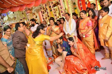Celebs at Bandla Ganesh Brothers Daughter Ashritha Wedding Photos